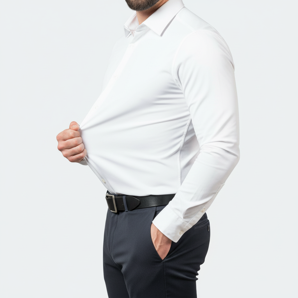 Elrita | Camicia elasticizzata slim fit con finitura antirughe