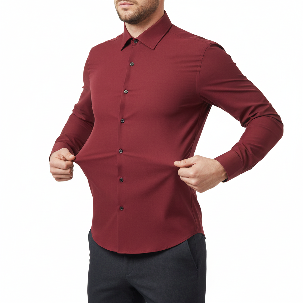 Elrita | Camicia elasticizzata slim fit con finitura antirughe