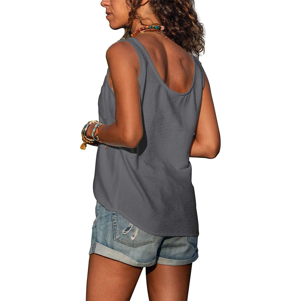 Elrita | Canotta slim fit in stile Ibiza