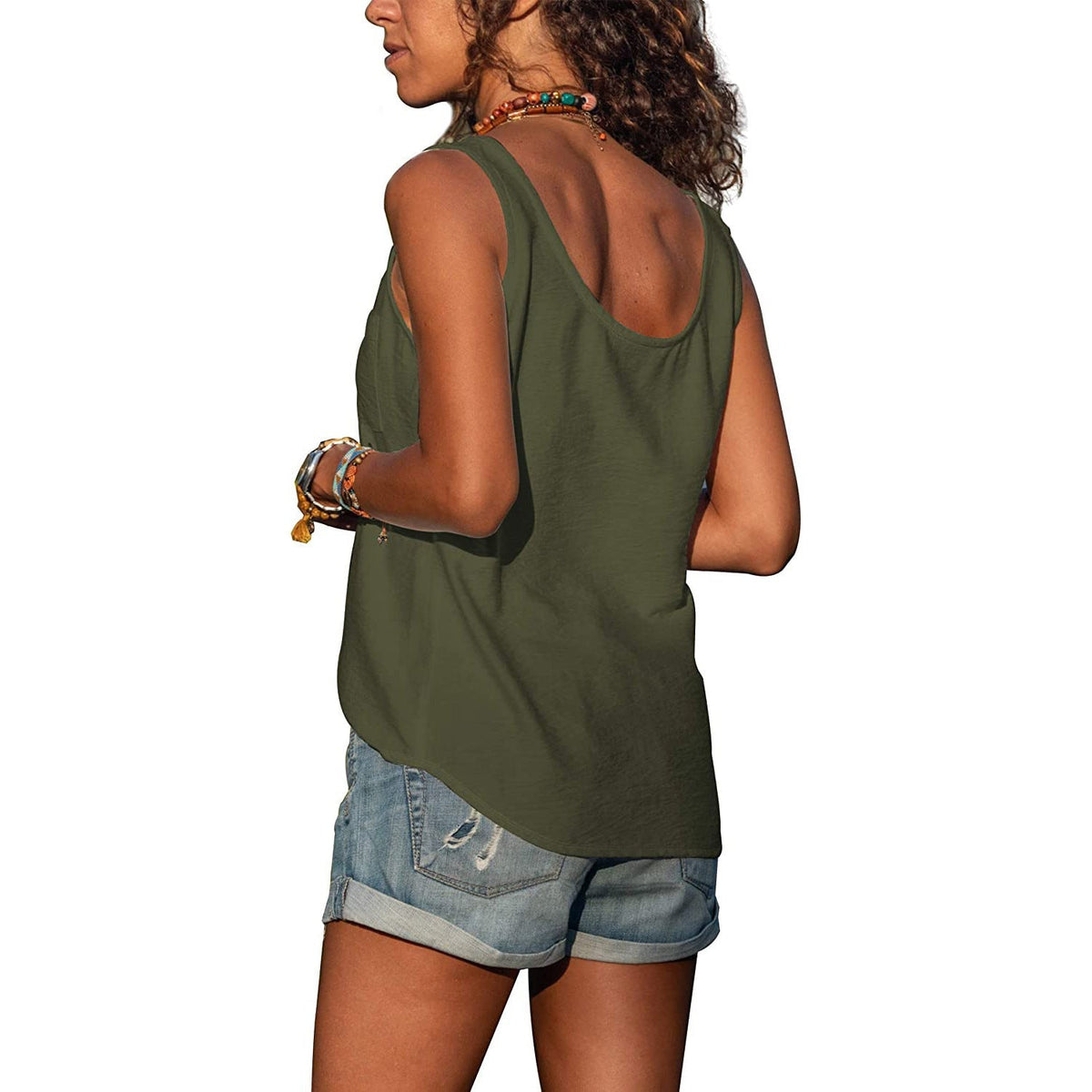 Elrita | Canotta slim fit in stile Ibiza
