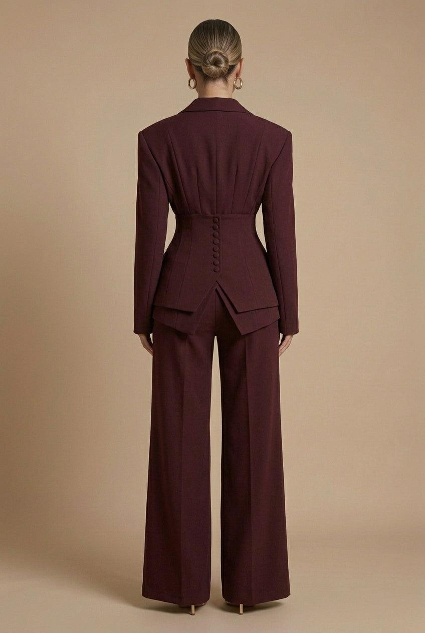 Elrita | Completo composto da blazer con revers a punta e pantaloni