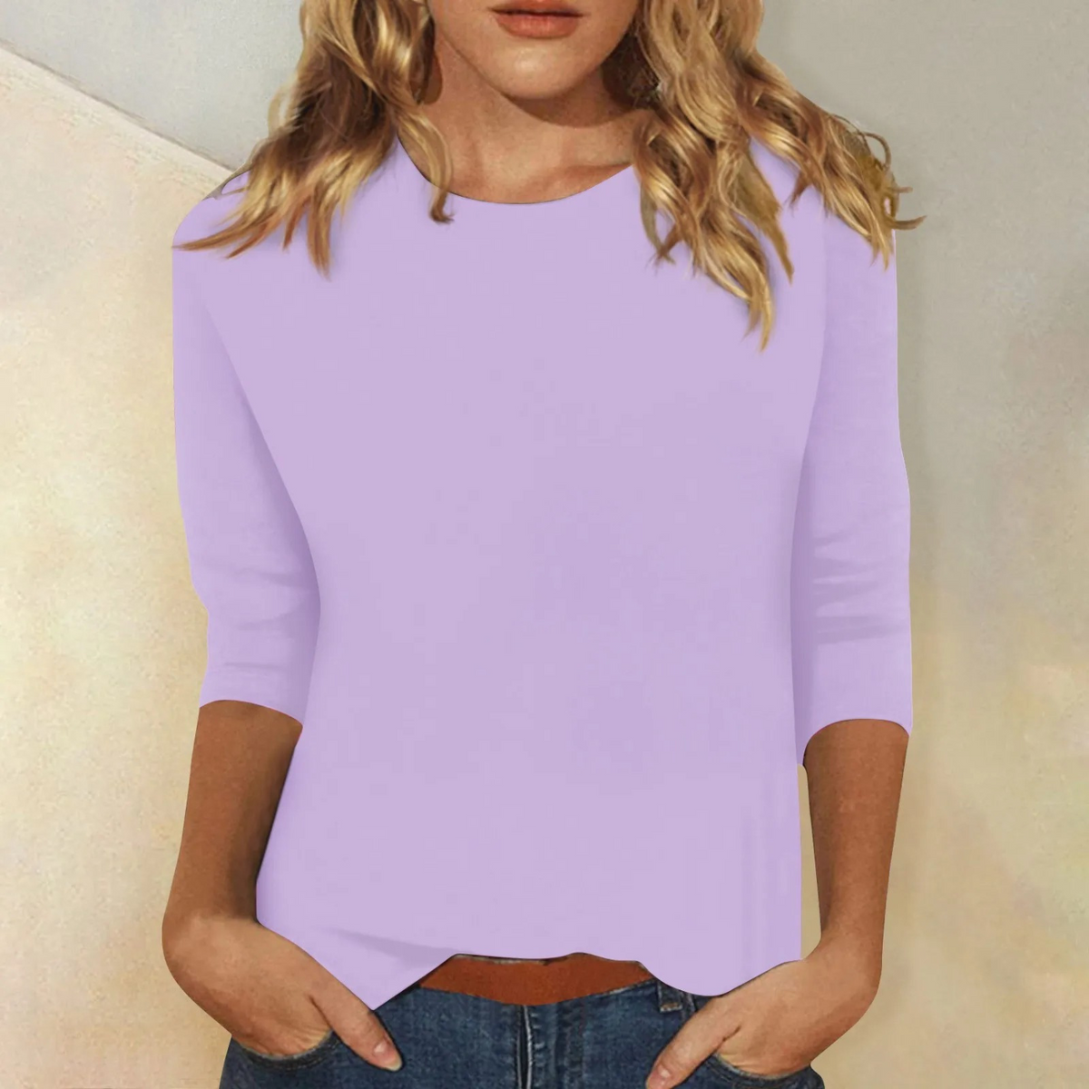 Elrita | Elegante camicia con scollo rotondo