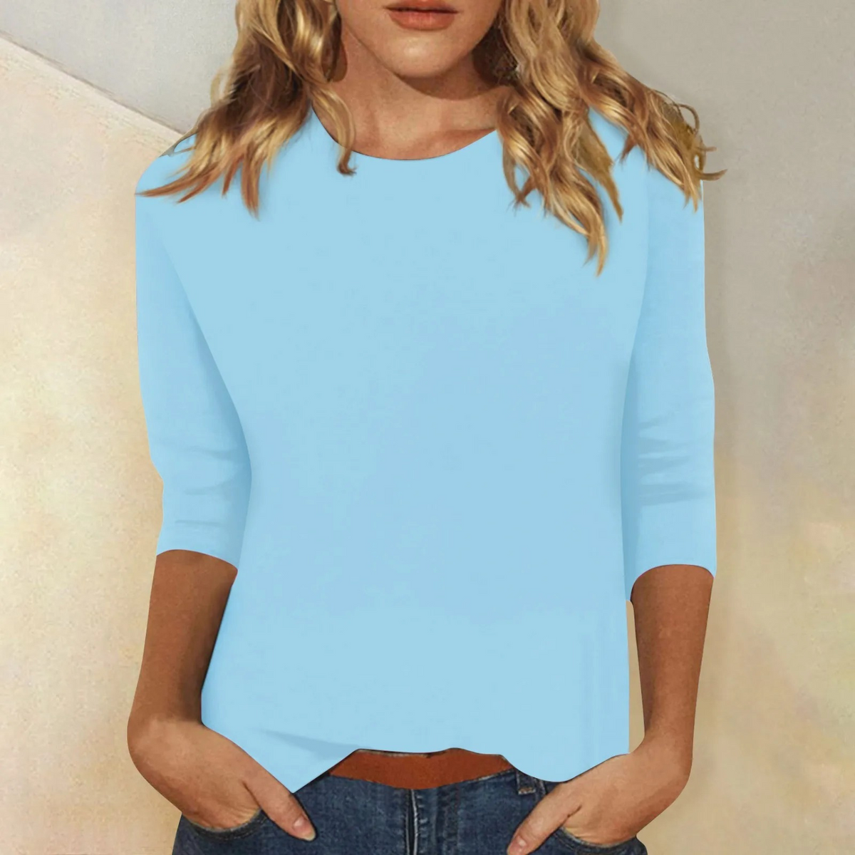 Elrita | Elegante camicia con scollo rotondo