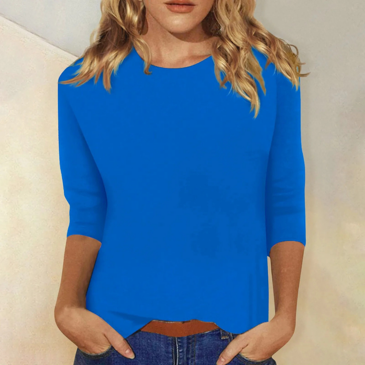 Elrita | Elegante camicia con scollo rotondo