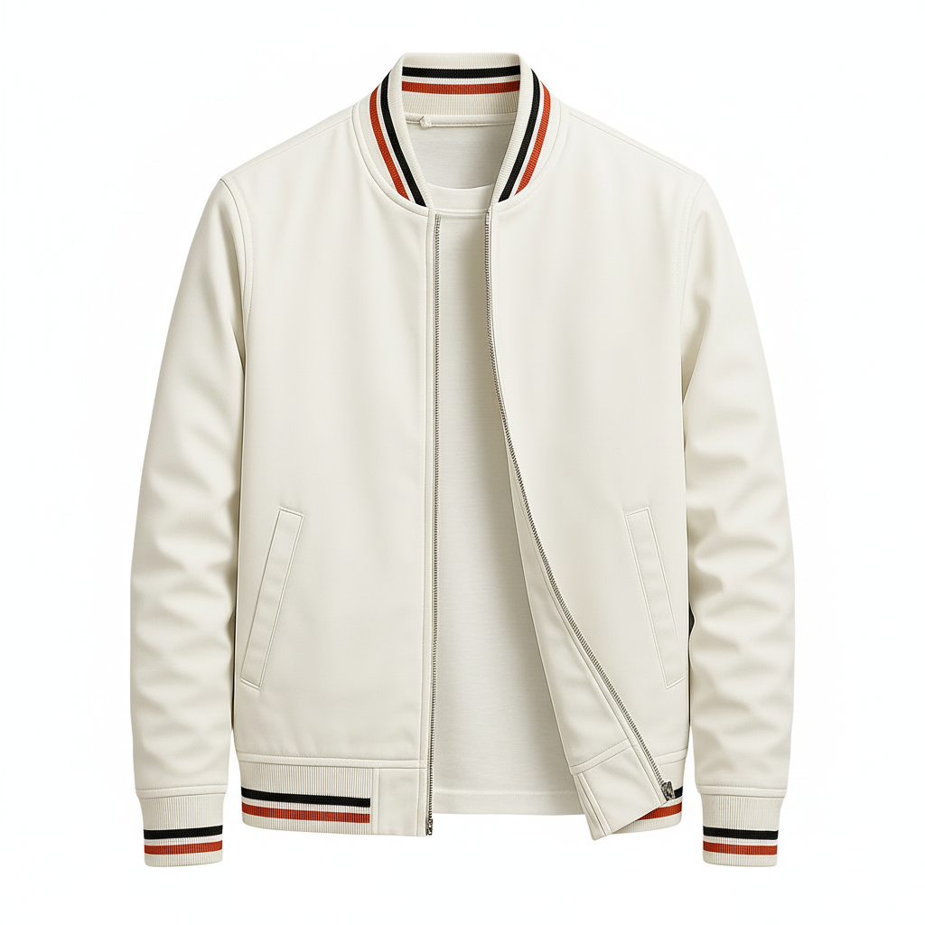 Elrita | Leggera giacca con costine e chiusura zip