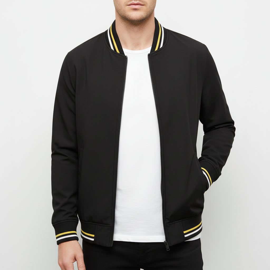 Elrita | Leggera giacca con costine e chiusura zip