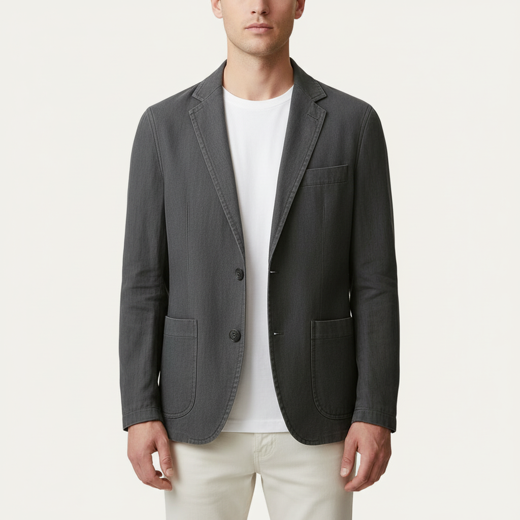 Elrita | Lino blazer estivo con revers classici