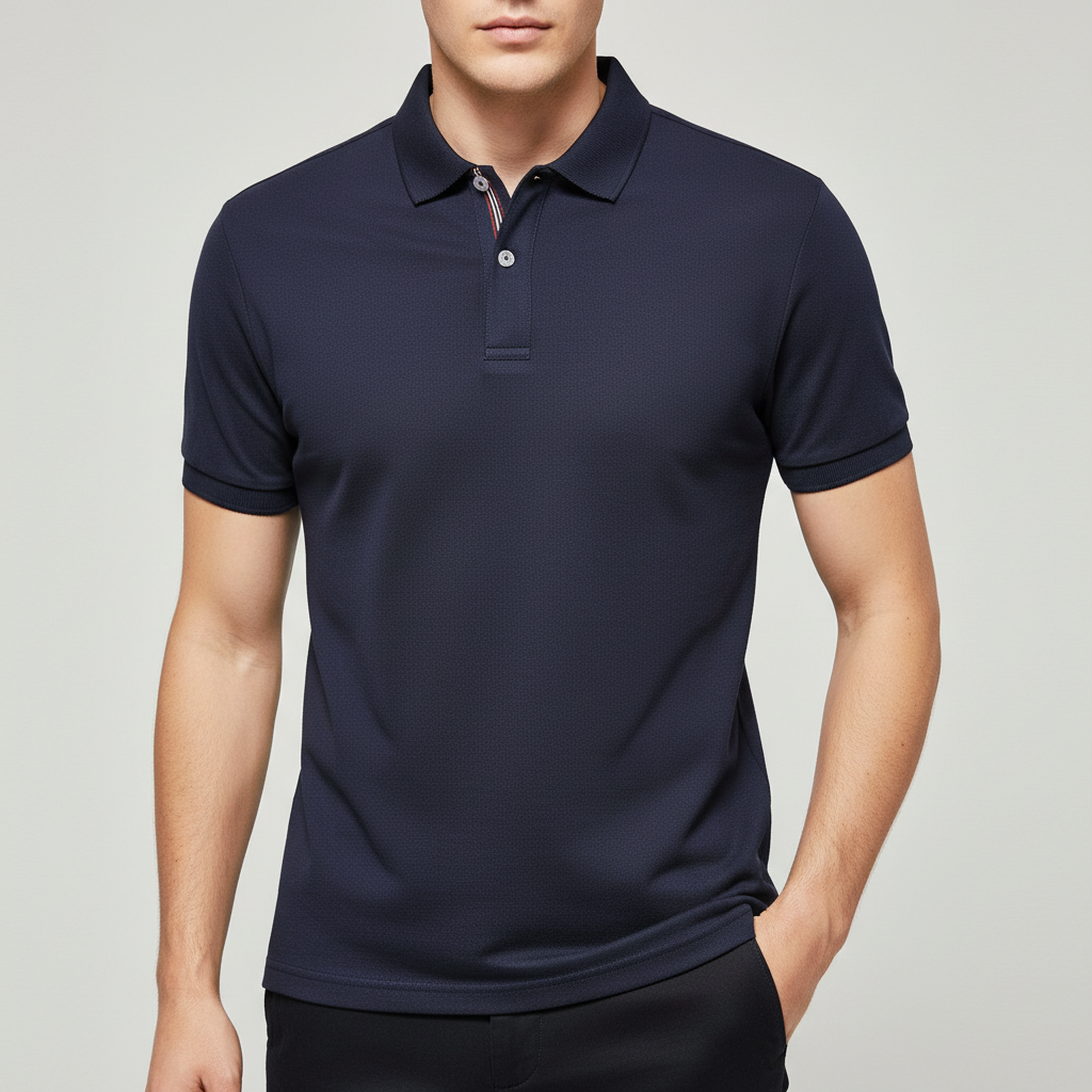 Elrita | Polo elegante vestibilità slim con colletto a righe