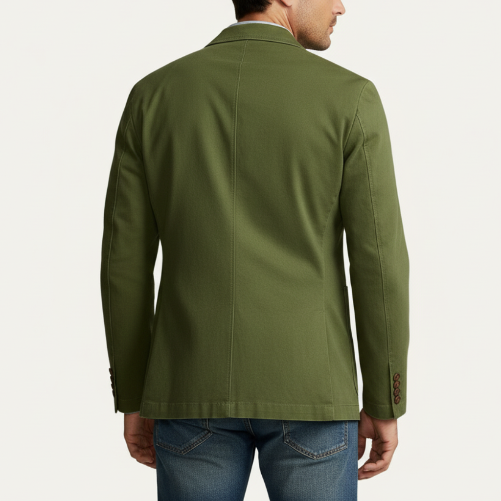 Elrita | Vestibilità slim cotone giacca a vento stile blazer