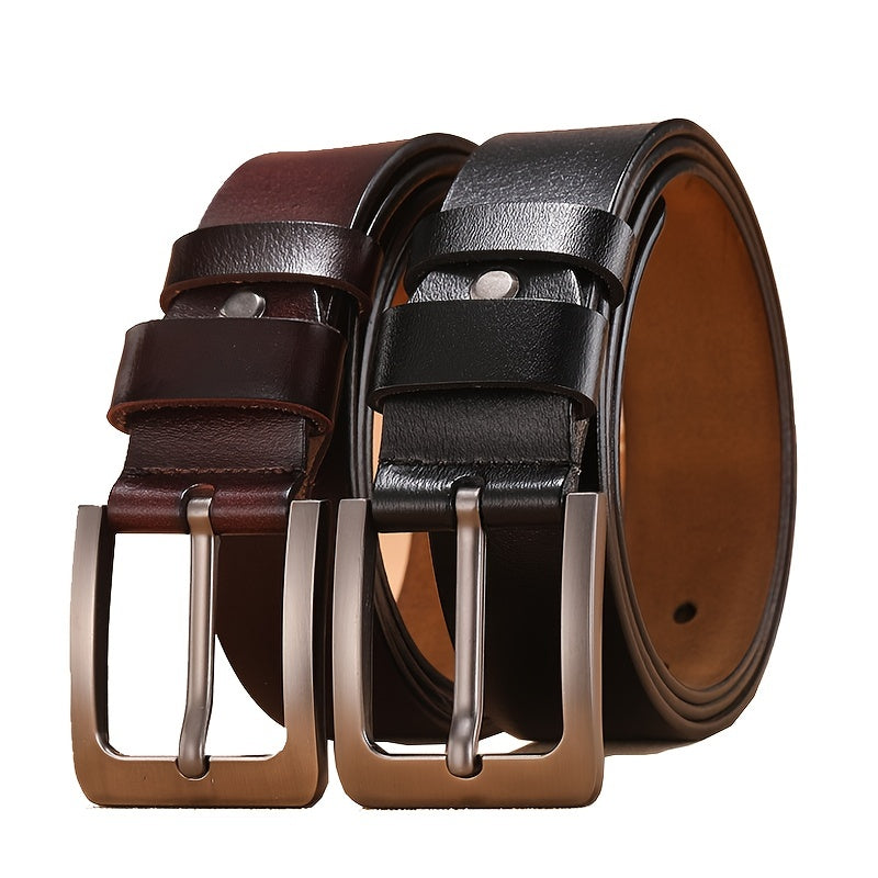 Cintura da uomo classica in similpelle con fibbia ad ardiglione, elegante per jeans e abito - foto 6