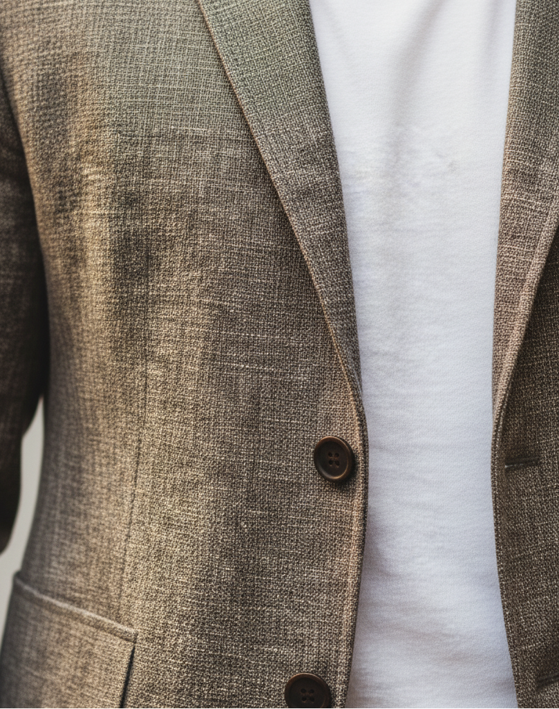 Giacca uomo slim fit in misto cotone con revers, elegante e casual per mezza stagione - view 9