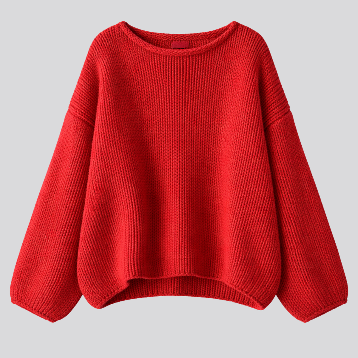 Maglione oversize da donna in misto lana con scollo a barchetta, caldo e morbido per l'inverno - view 6