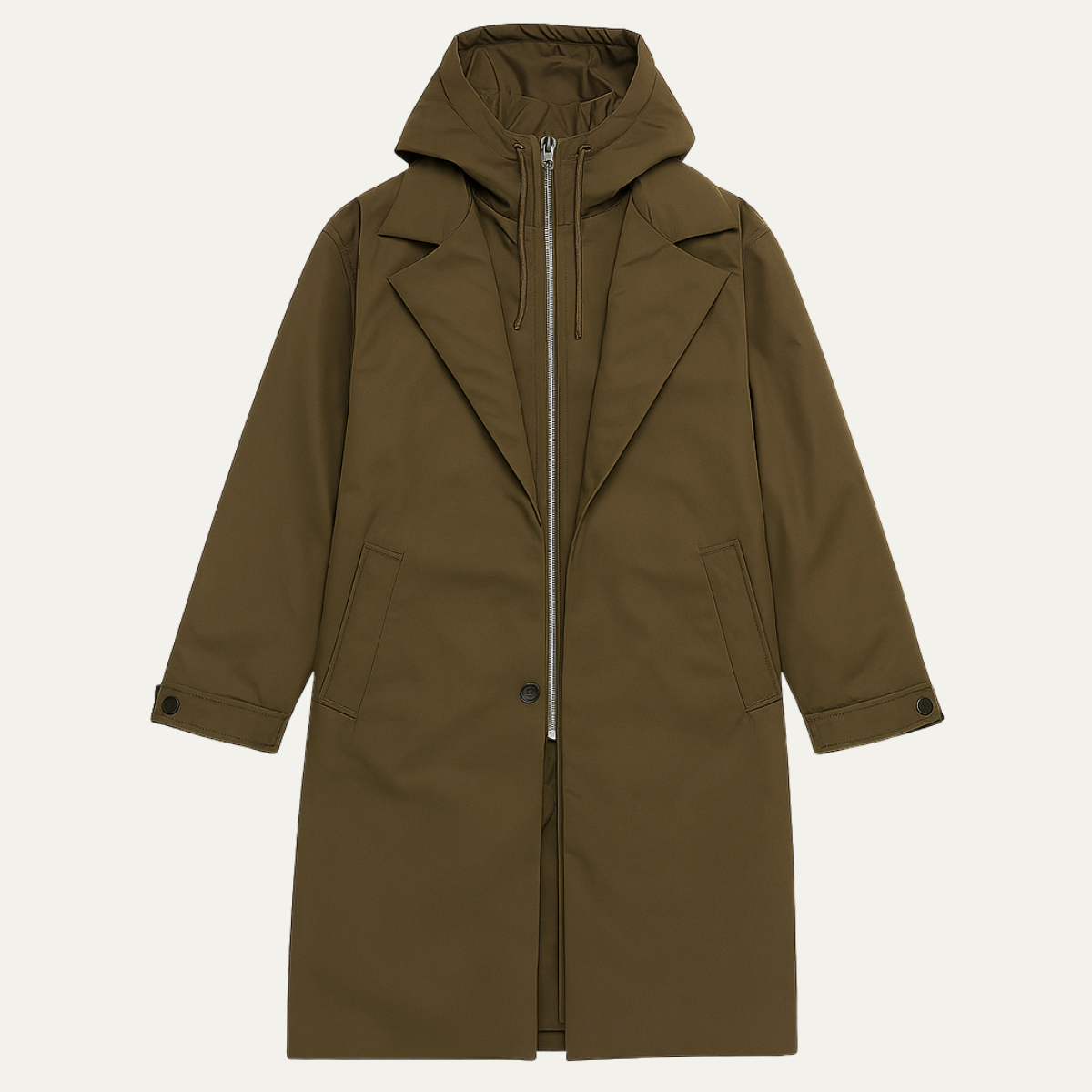 Parka da uomo con cappuccio, giacca di mezza stagione per primavera e autunno - foto 6