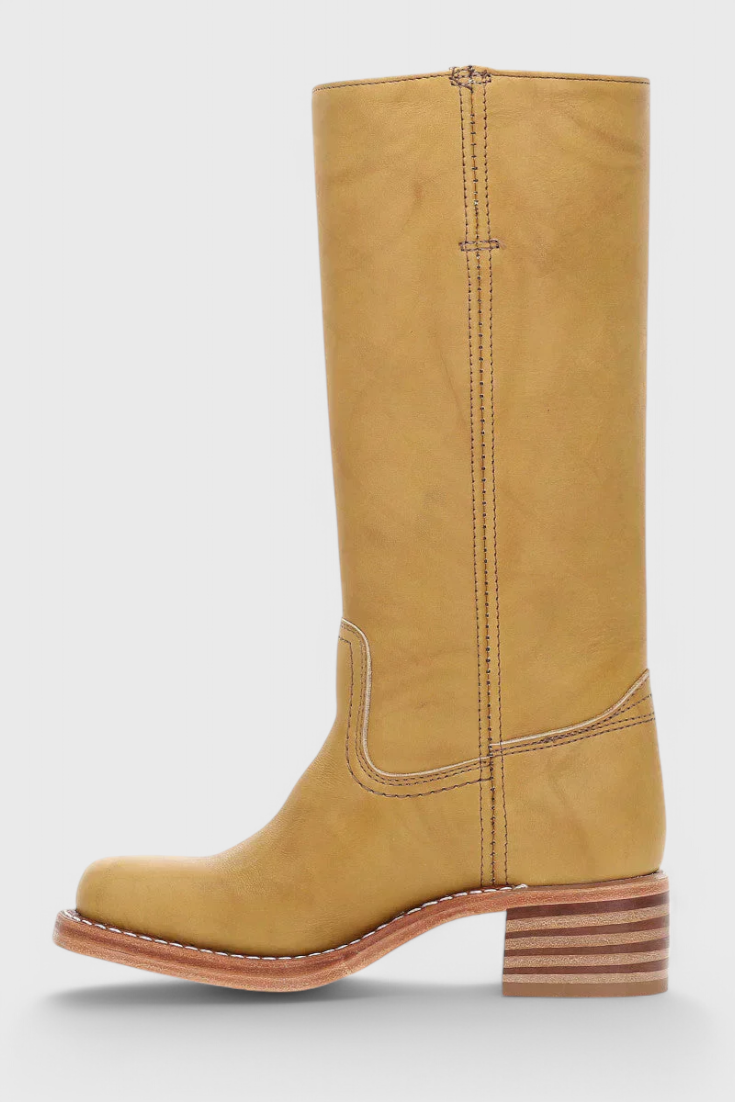 Stivali da donna al ginocchio in pelle con tacco, per l'inverno e le occasioni eleganti - view 15