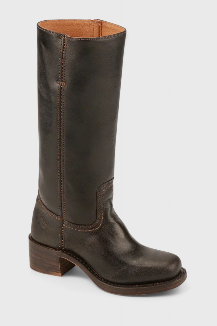Stivali da donna al ginocchio in pelle con tacco, per l'inverno e le occasioni eleganti - view 16