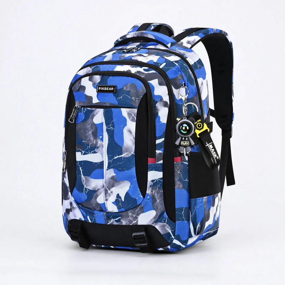 Zaino scolastico multitasche con porta pc 16 pollici, ergonomico per ragazzi, per superiori e viaggio - Blu