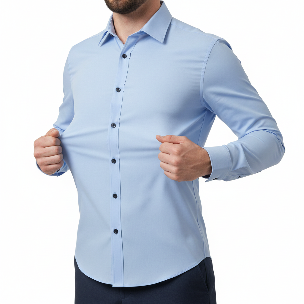 Elrita | Camicia elasticizzata slim fit con finitura antirughe