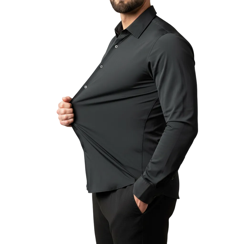Elrita | Camicia elasticizzata slim fit con finitura antirughe