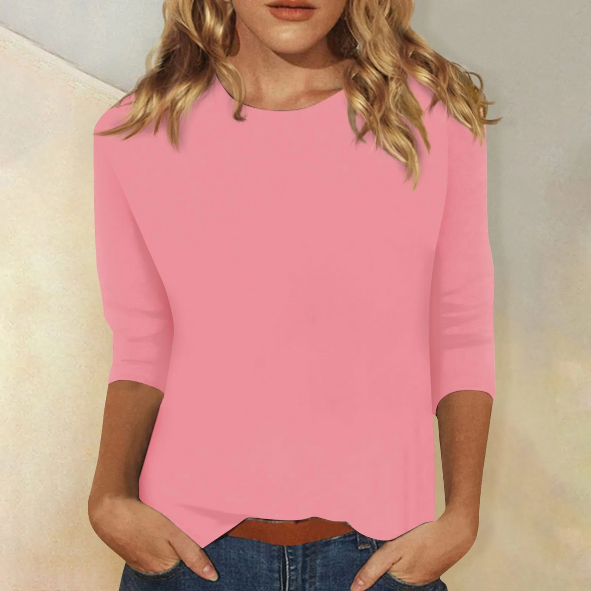 Elrita | Elegante camicia con scollo rotondo