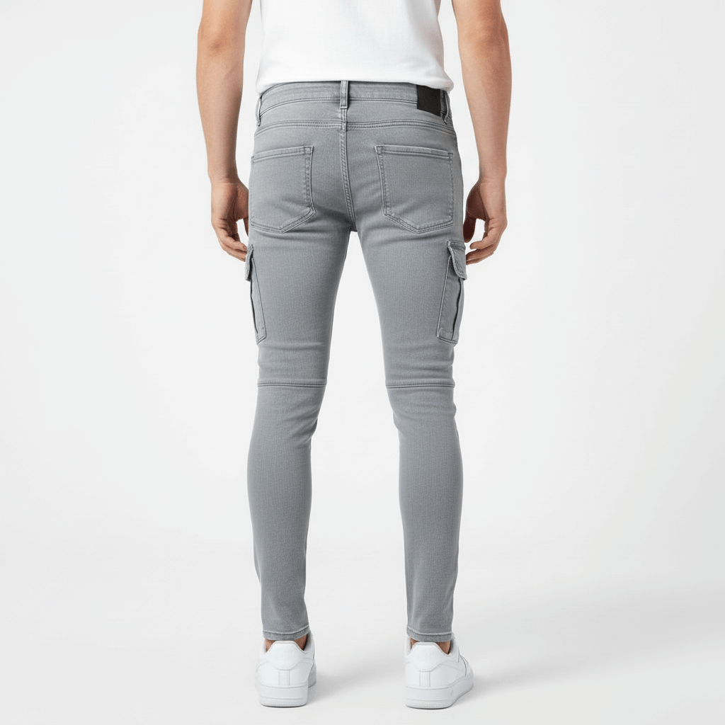Elrita | Jeans skinny con tasche cargo e vestibilità slim