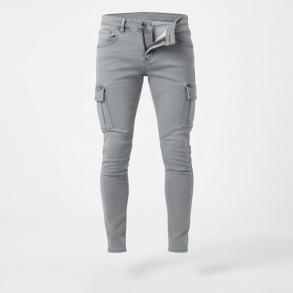 Elrita | Jeans skinny con tasche cargo e vestibilità slim