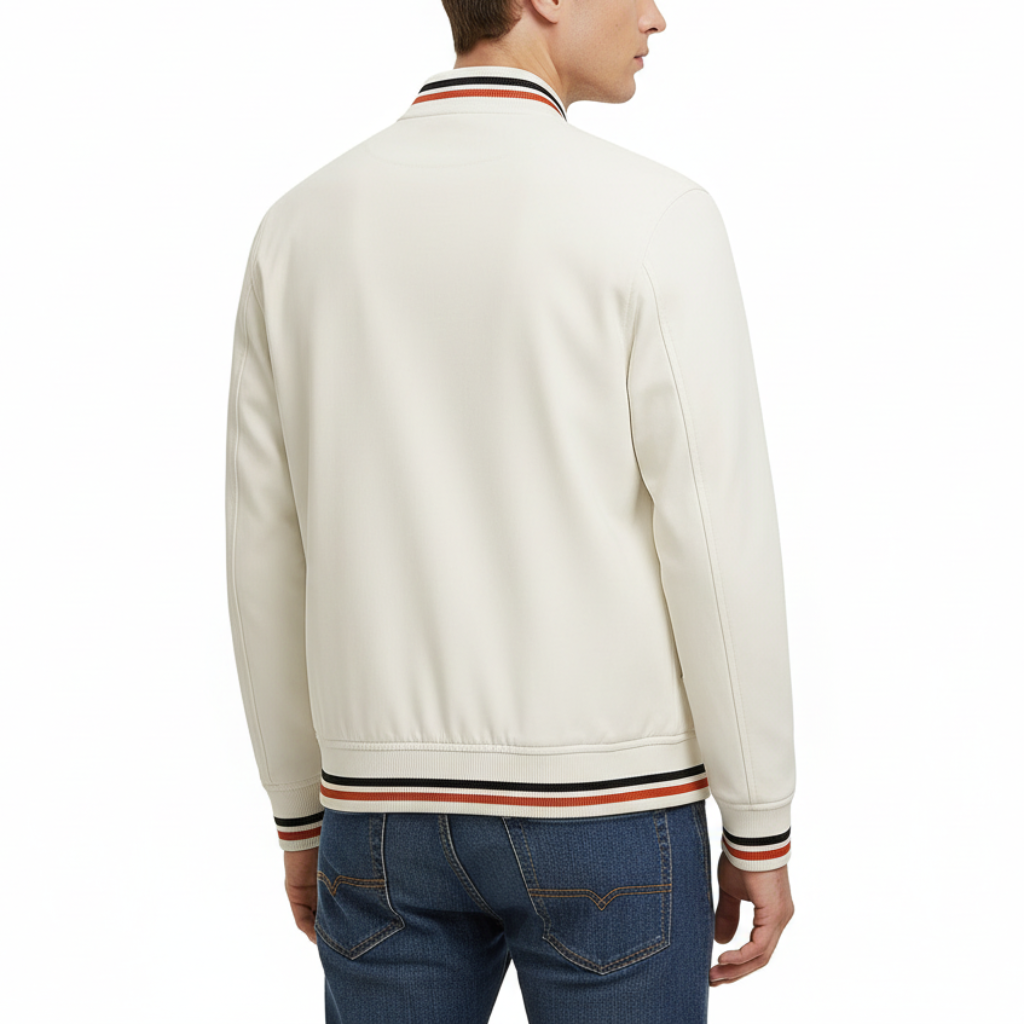 Elrita | Leggera giacca con costine e chiusura zip