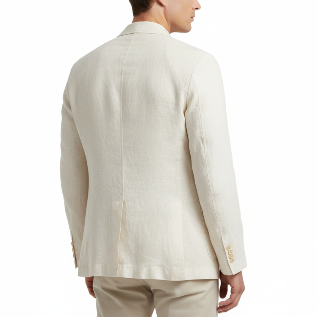 Elrita | Lino blazer estivo con revers classici