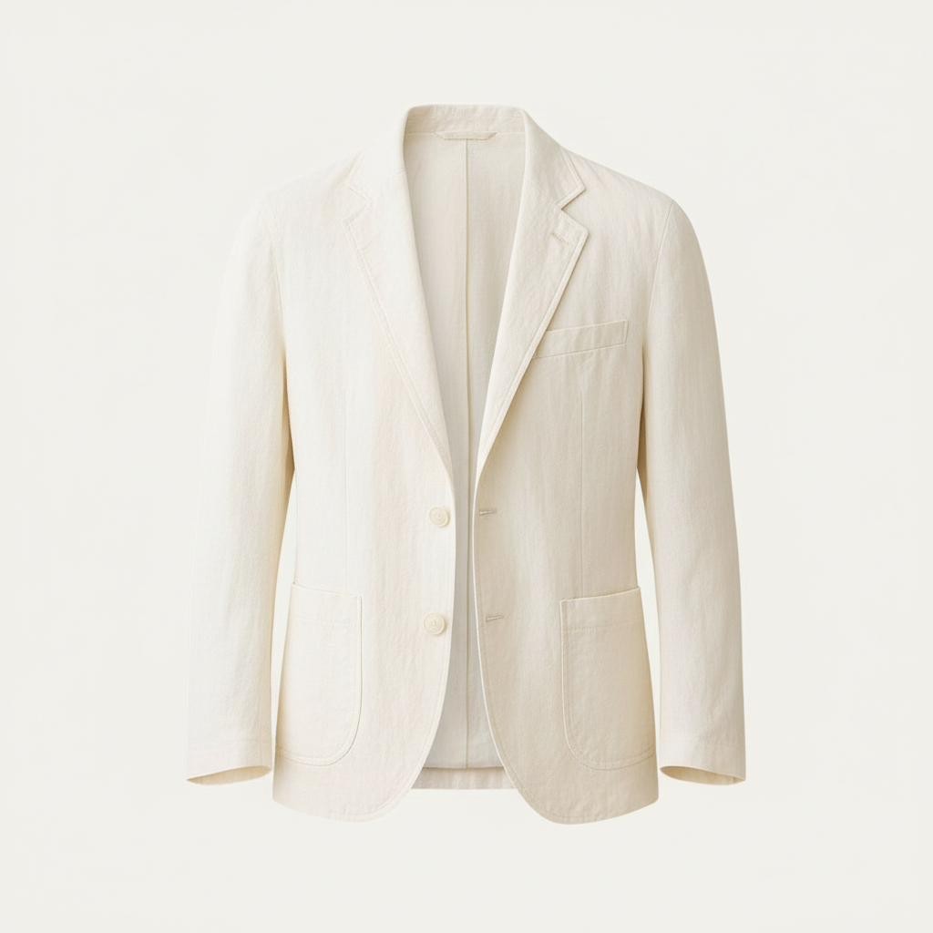 Elrita | Lino blazer estivo con revers classici