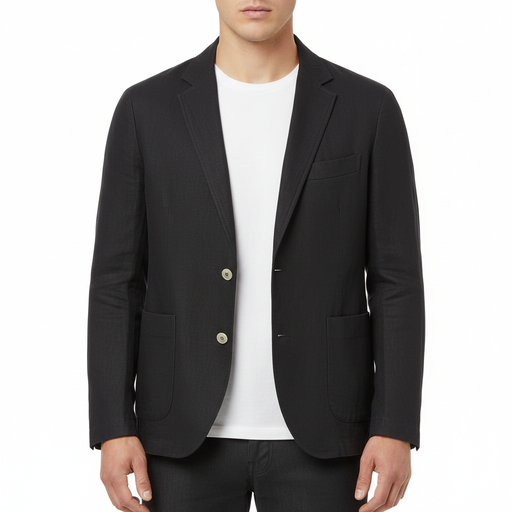 Elrita | Lino blazer estivo con revers classici