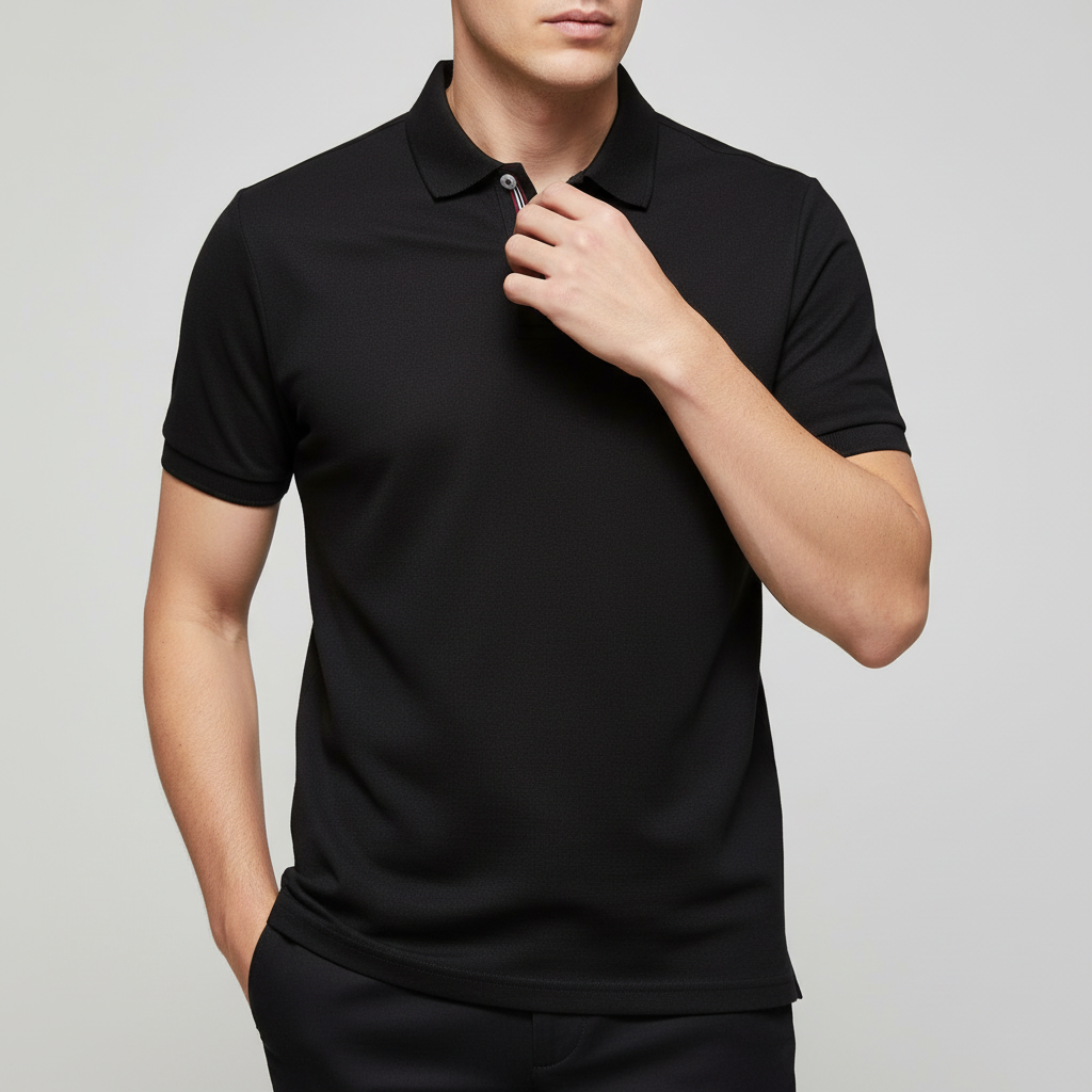 Elrita | Polo elegante vestibilità slim con colletto a righe