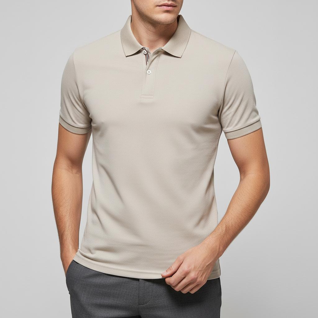 Elrita | Polo elegante vestibilità slim con colletto a righe