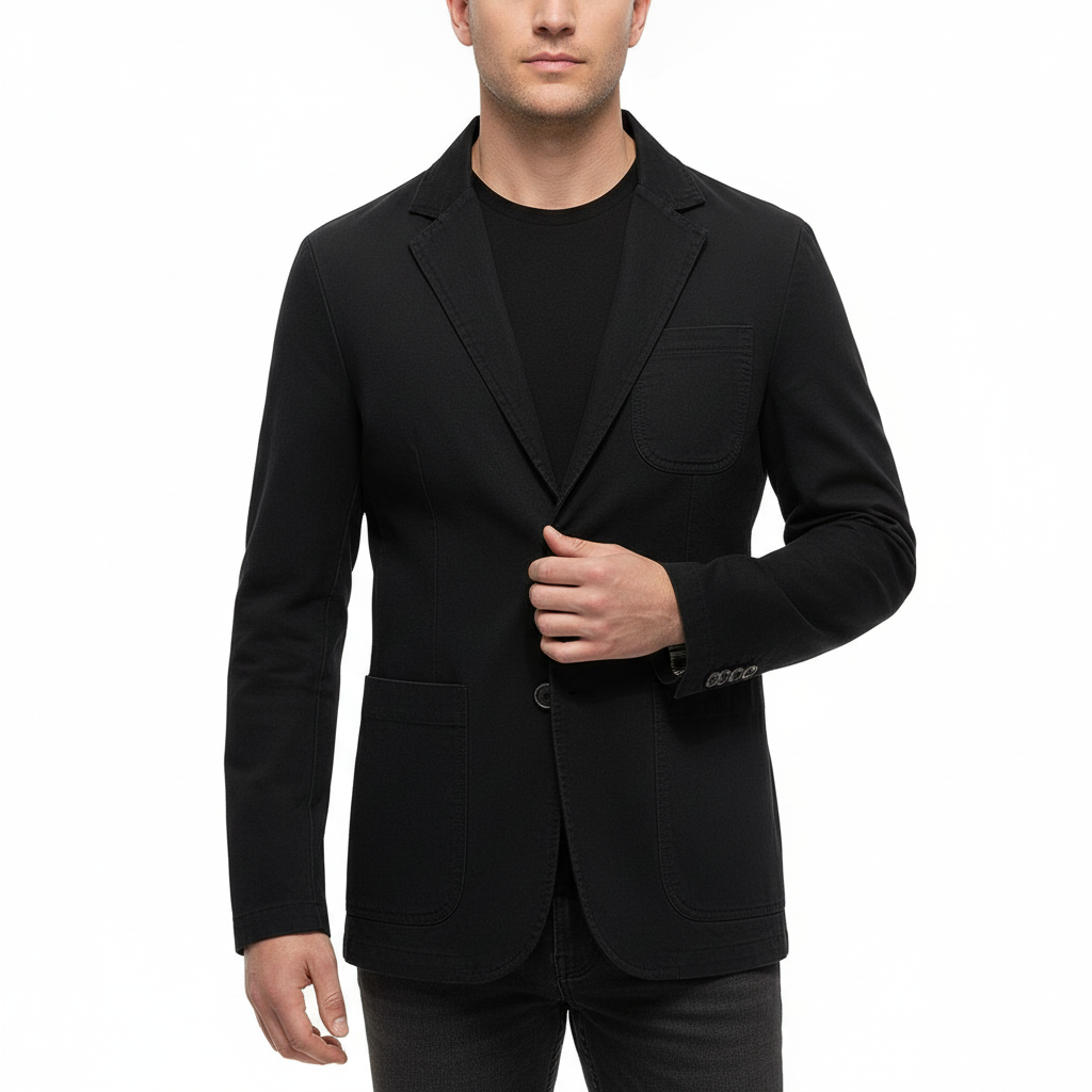 Elrita | Vestibilità slim cotone giacca a vento stile blazer