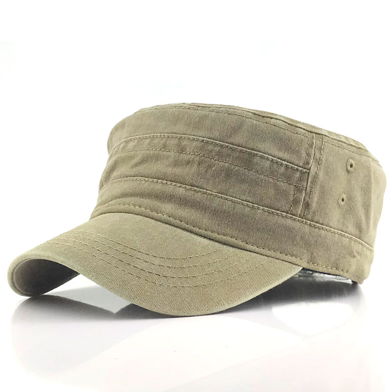 Cappello militare con visiera da uomo, stile vintage - berretto con visiera - Kaki