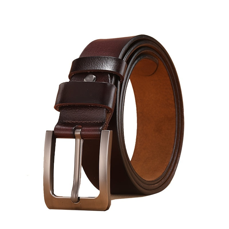 Cintura da uomo classica in similpelle con fibbia ad ardiglione, elegante per jeans e abito - foto 3