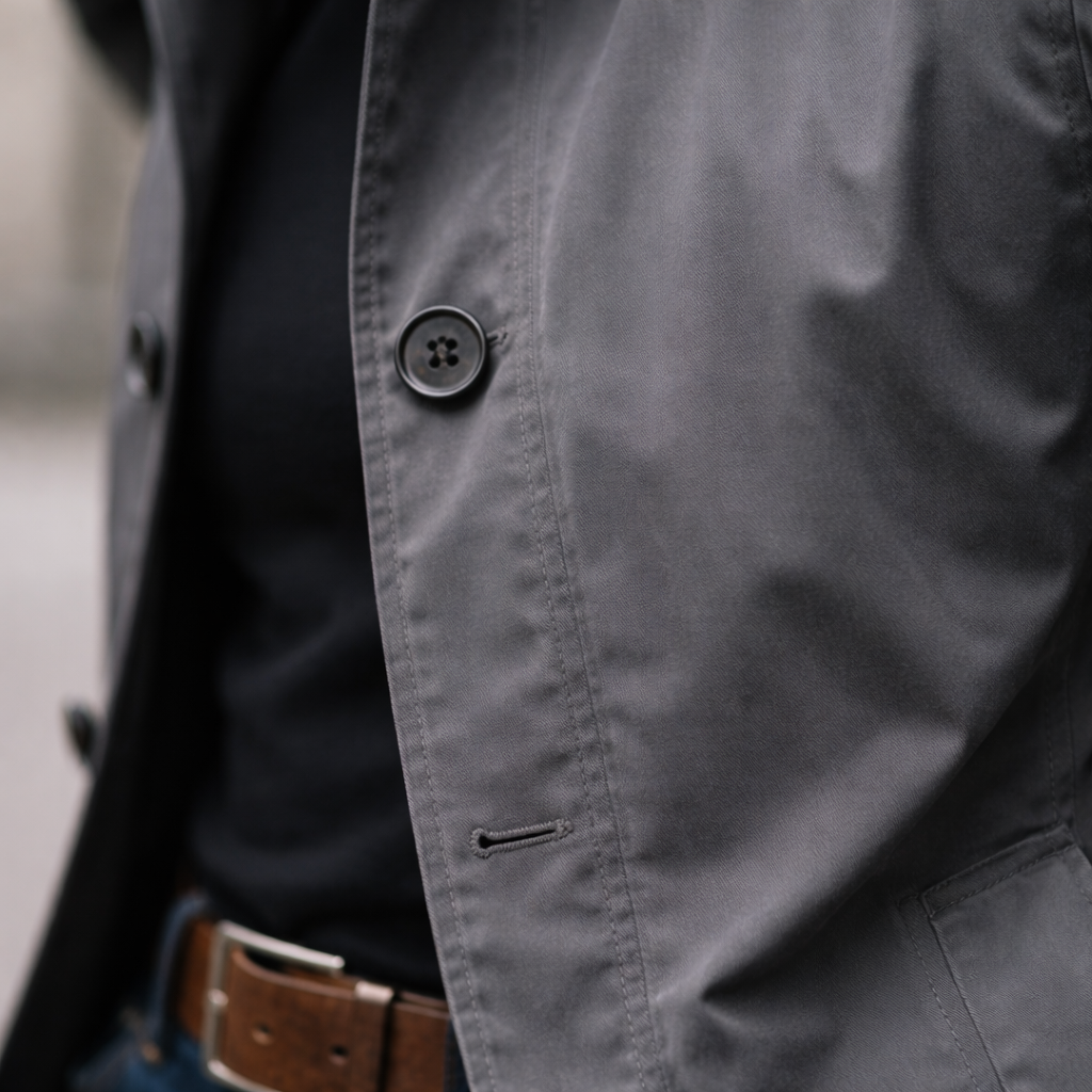 Giacca da uomo mezza stagione con colletto classico, leggera, elegante e casual - view 8