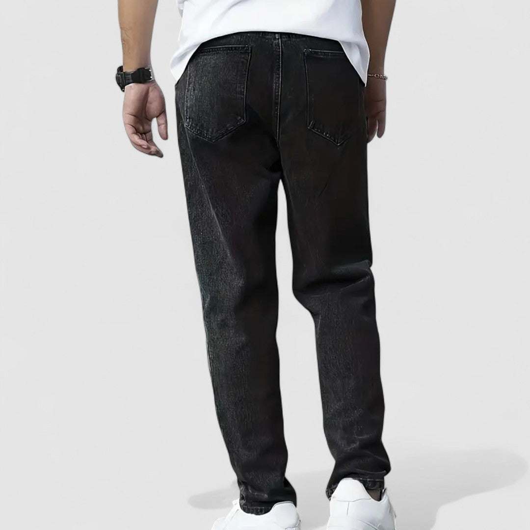 Jeans da uomo a gamba dritta, denim casual a cinque tasche per tutti i giorni - view 7