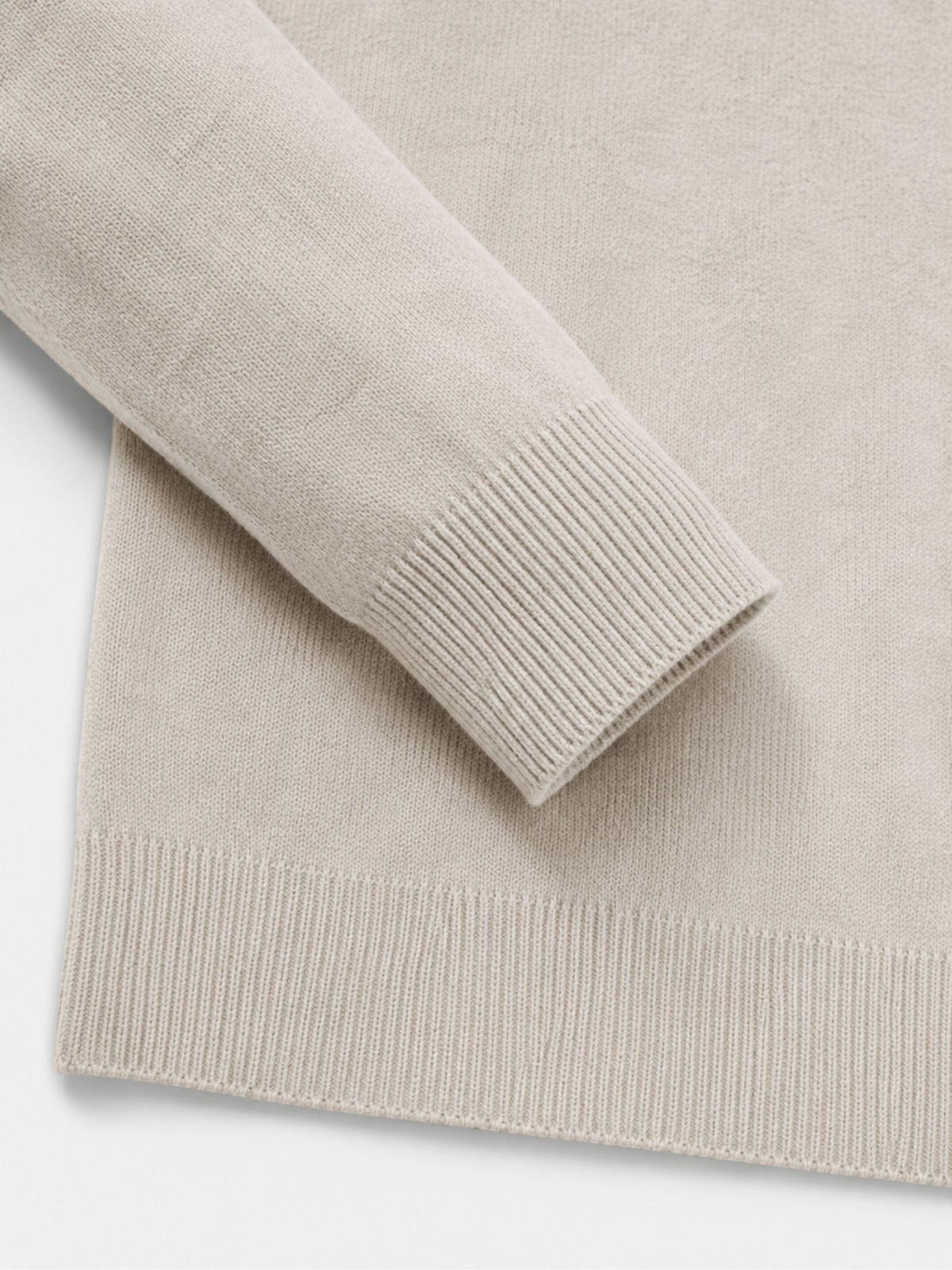 Maglione invernale di lana merino da uomo con mezza zip e collo alto, casual - foto 15
