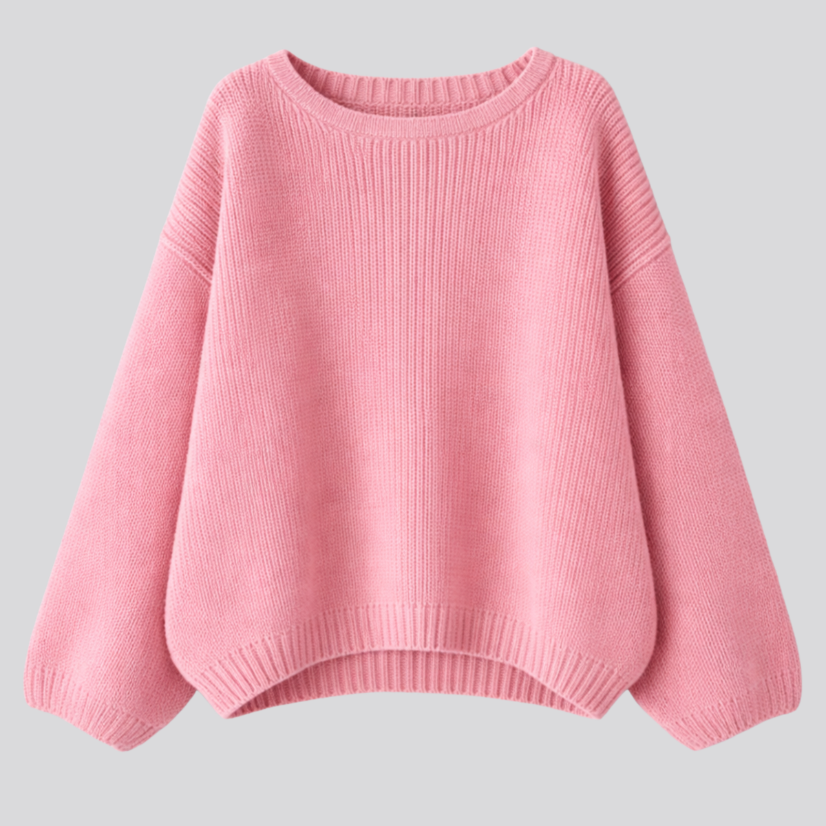 Maglione oversize da donna in misto lana con scollo a barchetta, caldo e morbido per l'inverno - view 10