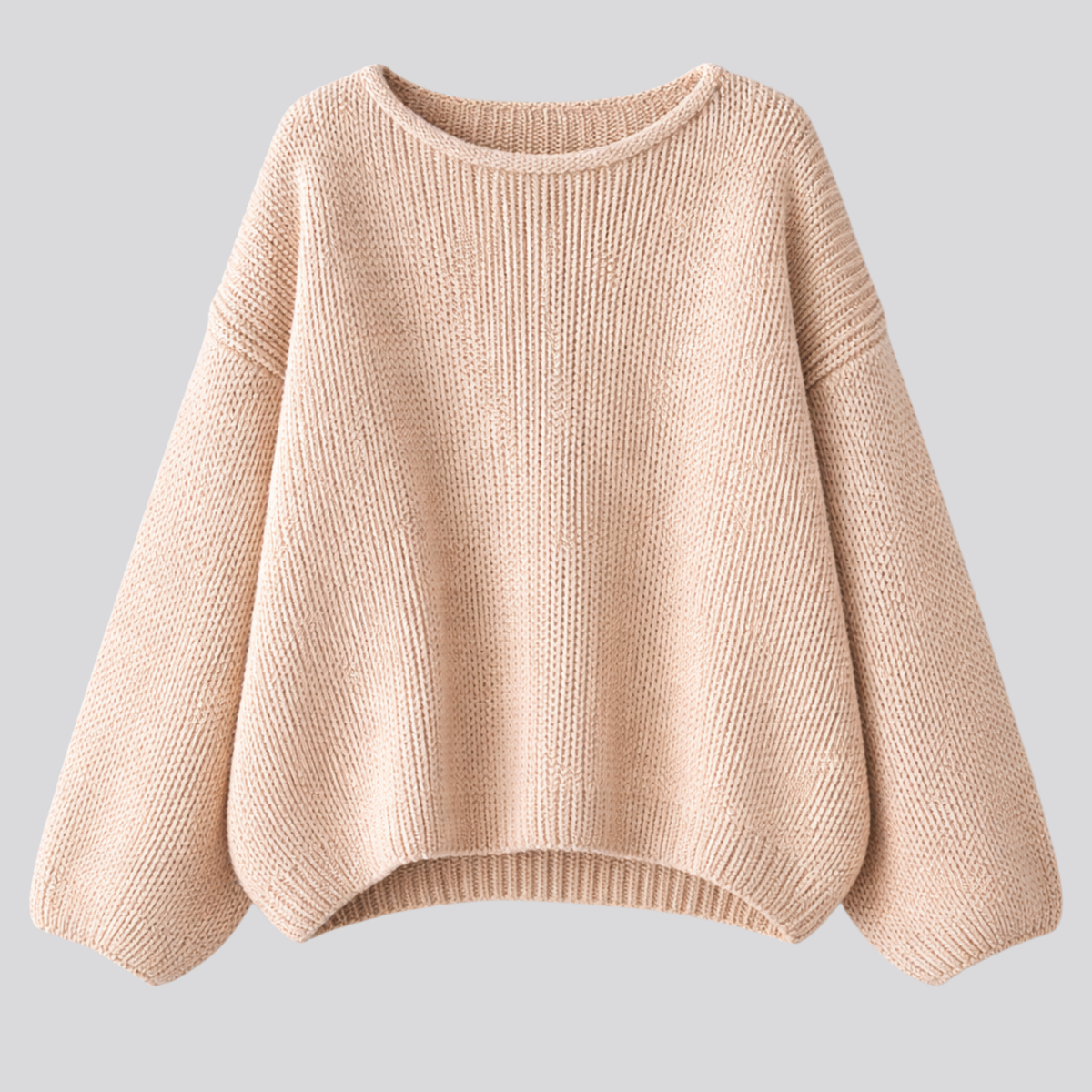 Maglione oversize da donna in misto lana con scollo a barchetta, caldo e morbido per l'inverno - view 9