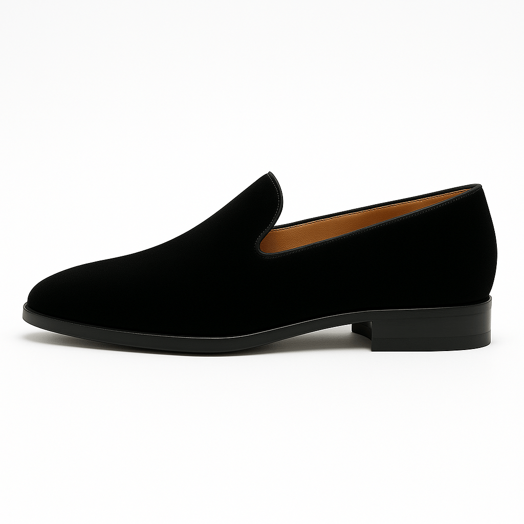 Mocassini da uomo in camoscio slip-on, eleganti per ufficio e sera - view 3