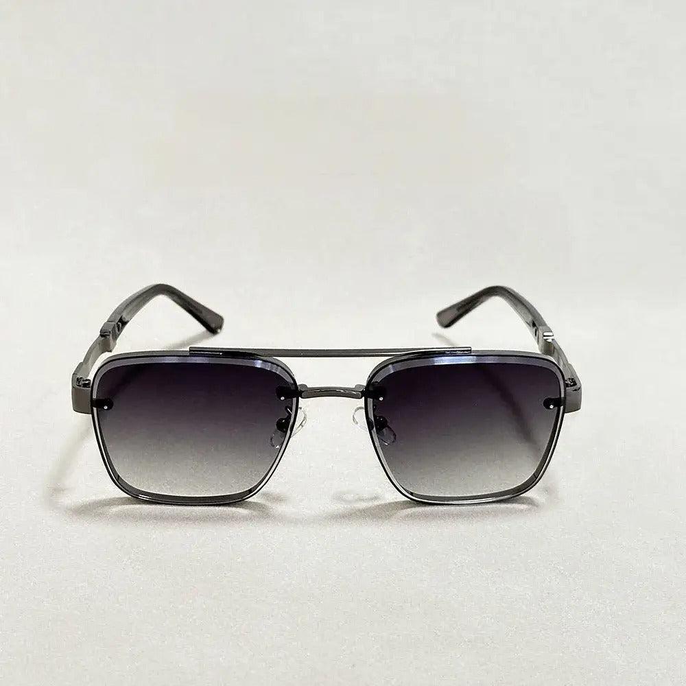Occhiali da sole aviator con lenti sfumate, montatura in metallo e protezione UV400 - view 7