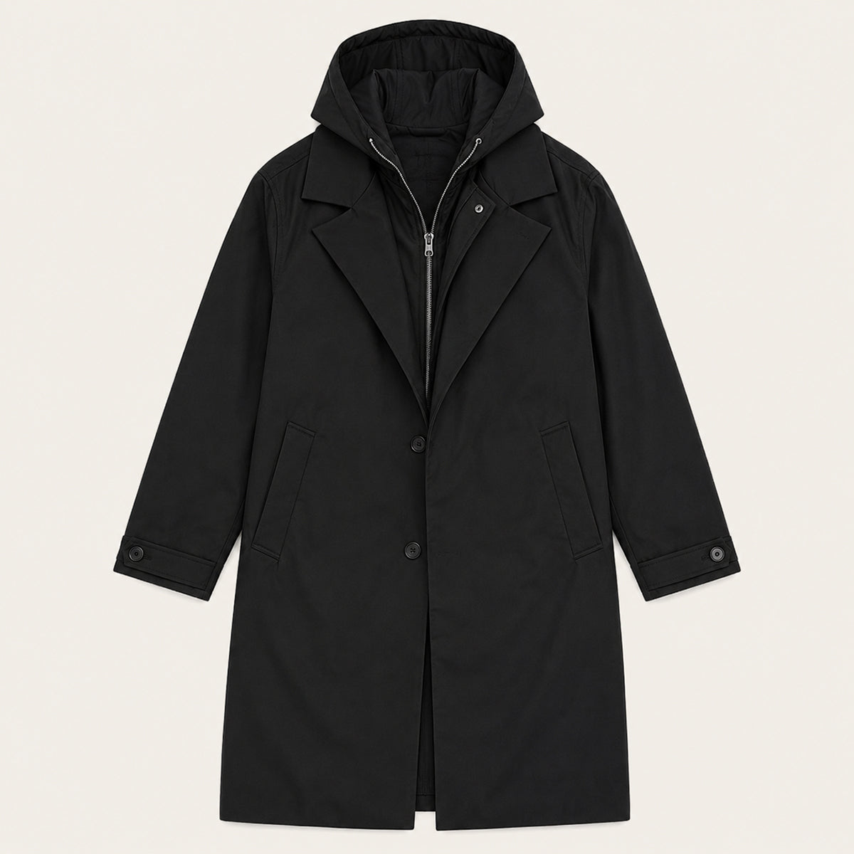 Parka da uomo con cappuccio, giacca di mezza stagione per primavera e autunno - foto 3