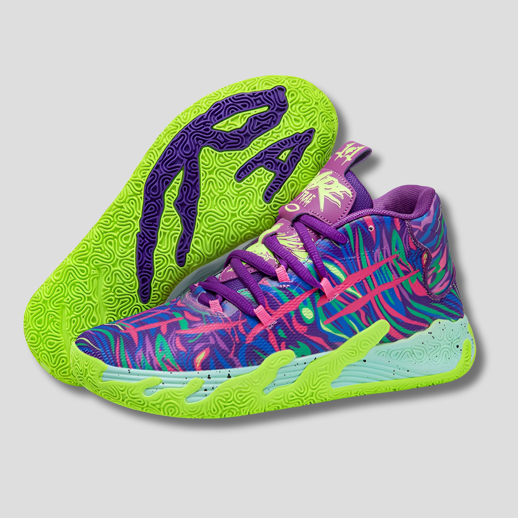 Scarpe da basket da uomo sportive con suola in gomma e tomaia traspirante, per palestra e allenamento - Verde menta