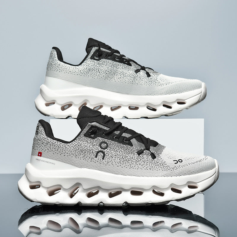Scarpe da running unisex, sneakers sportive leggere in tessuto per allenamento e palestra - Bianco