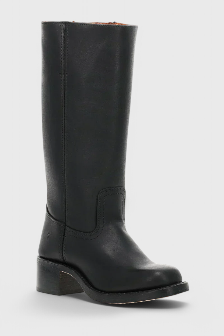 Stivali da donna al ginocchio in pelle con tacco, per l'inverno e le occasioni eleganti - view 11