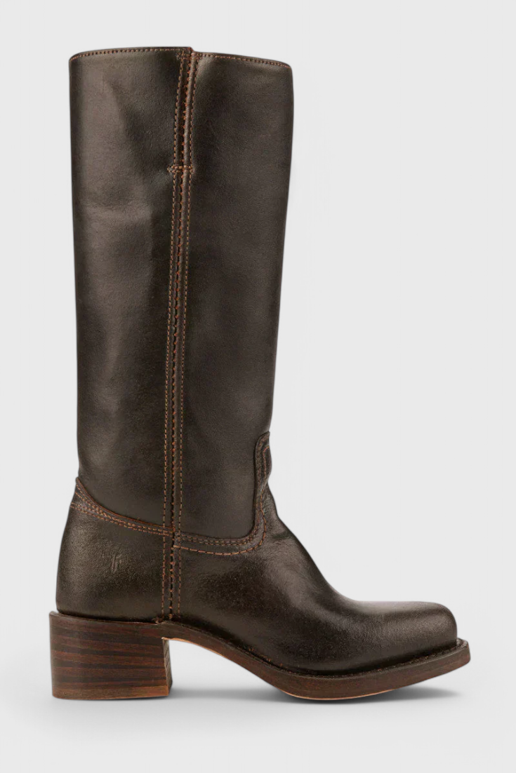 Stivali da donna al ginocchio in pelle con tacco, per l'inverno e le occasioni eleganti - view 18