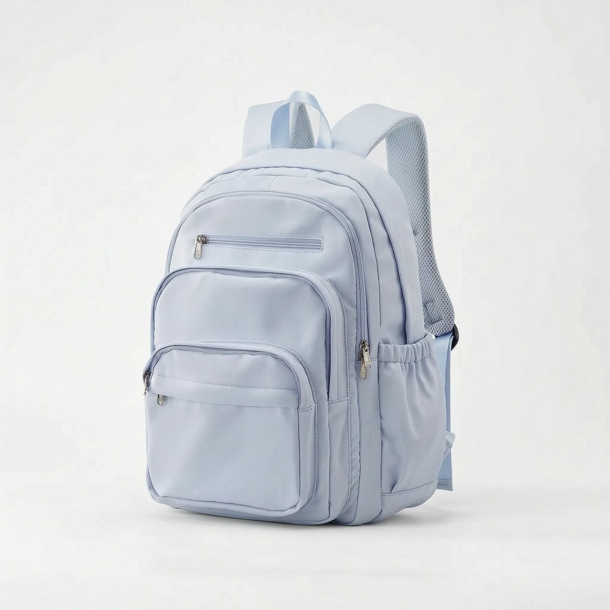 Zaino multitasche con scomparto porta pc, capiente per scuola, università e viaggio - Azzurro Latte