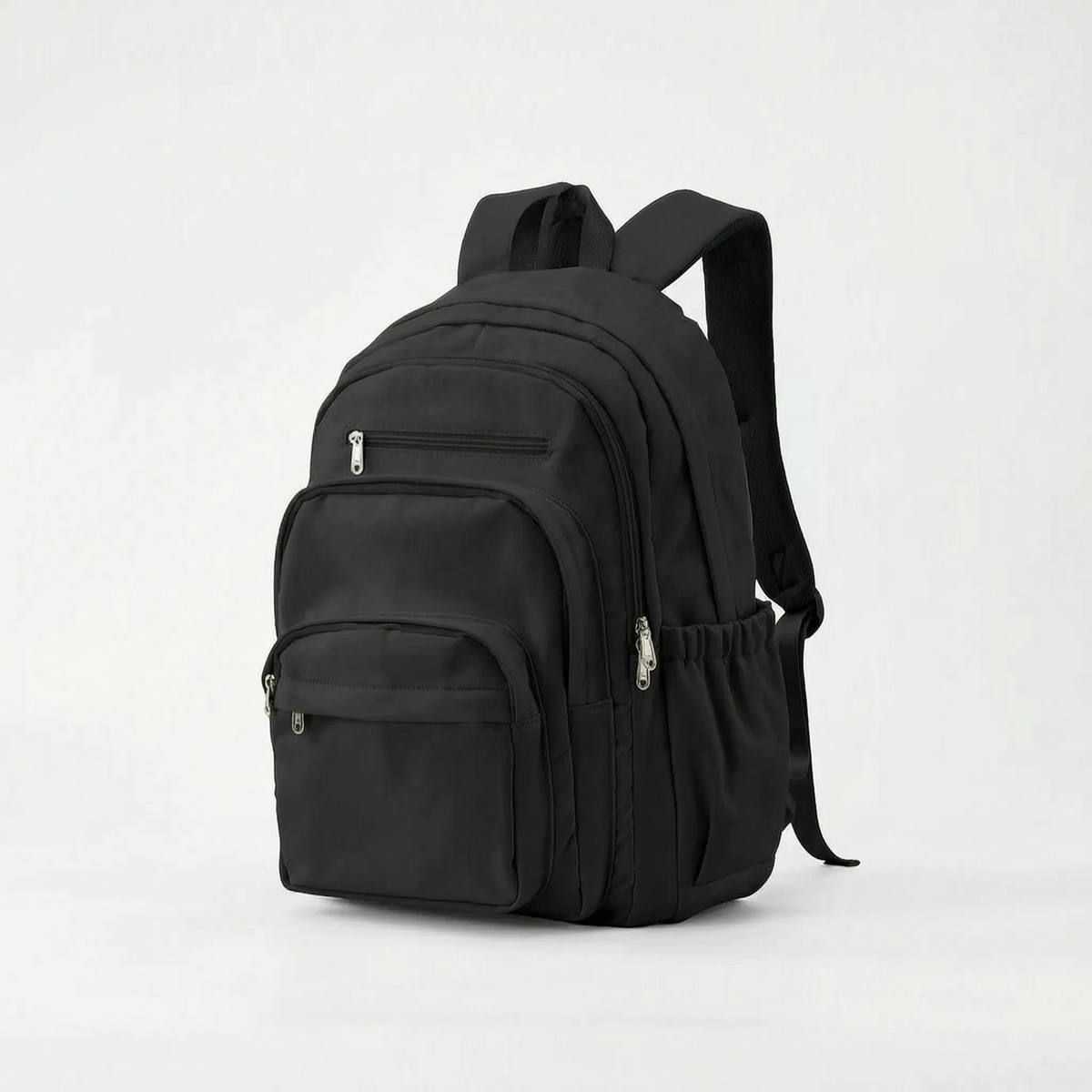 Zaino multitasche con scomparto porta pc, capiente per scuola, università e viaggio - Nero